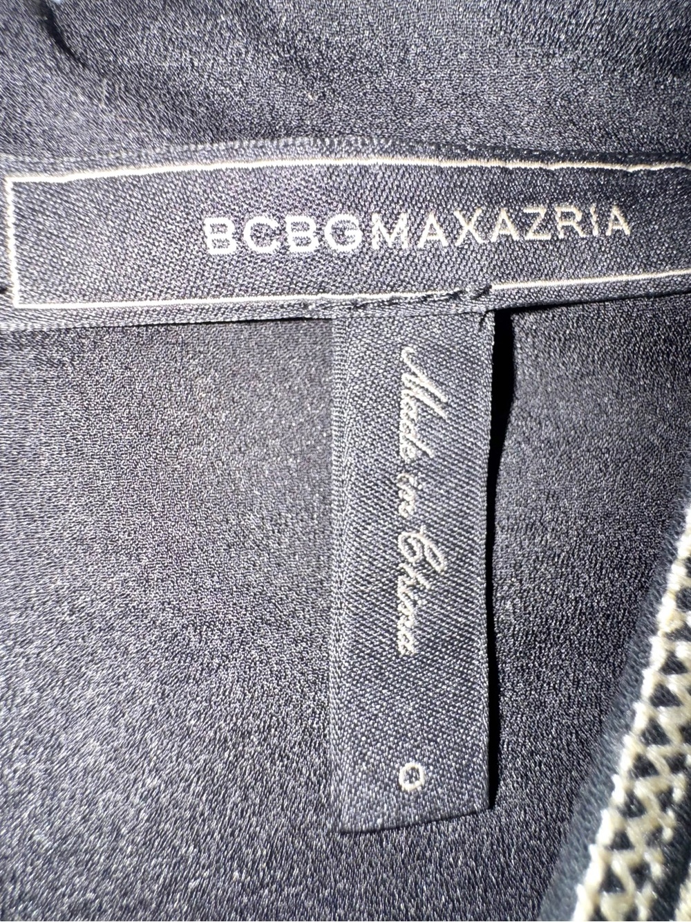 BCBGMAXAZRIA Adelia Embellished Cutout Handkerchief Dress Size 0 - Picture 9 of 13
